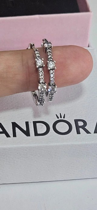 Pendientes Pandora de plata y circonitas