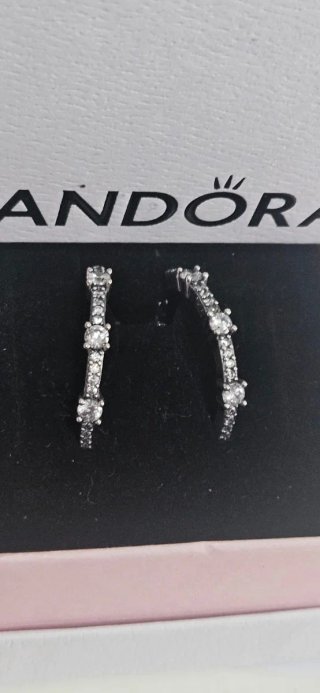 Pendientes Pandora de plata y circonitas