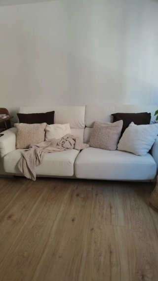 Sofá Cama de Piel Blanco