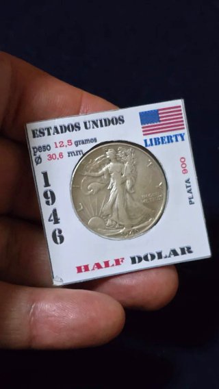 Moneda 1/2 Dólar Plata 1946 Liberty