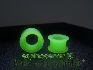 Dilataciones silicona 16mm brillan oscuridad