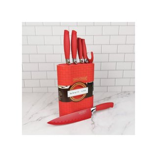 Juego de 7 cuchillos antiadherentes con taco