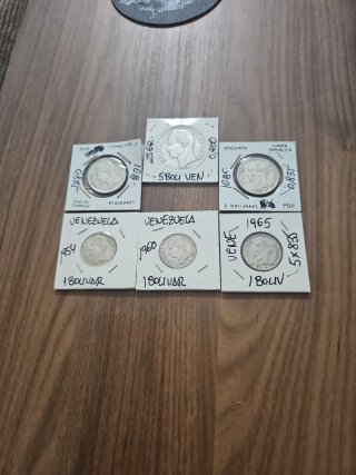 Lote de 6 Monedas de Venezuela