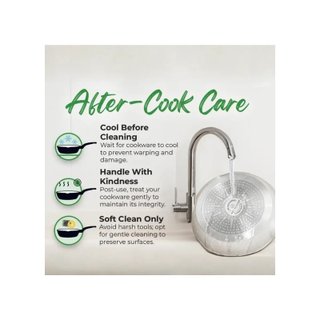 Batería cocina 11 piezas mangos extraíbles beige