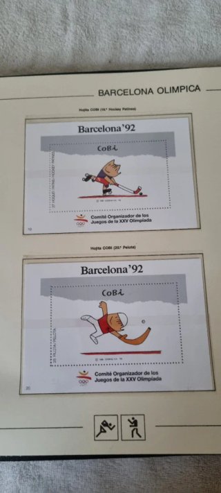9 Álbumes Sellos España y Barcelona 92 Filabo