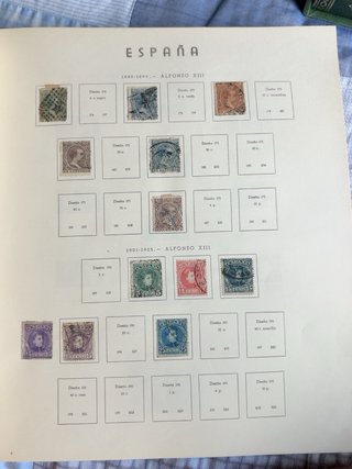 ESPAÑA 1855–1966 · Álbum filatélico con Goya