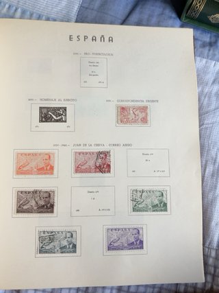 ESPAÑA 1855–1966 · Álbum filatélico con Goya