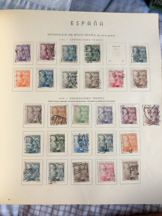 ESPAÑA 1855–1966 · Álbum filatélico con Goya