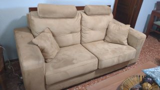 Sofá 3 plazas beige
