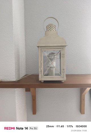 Lámpara de mesa vintage cristal y metal