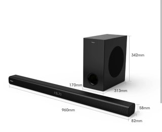 Barra de sonido a reparar + subwoofer.