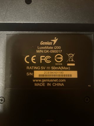 Teclado Genius Negro NO SE SABE SI FUNCIONA