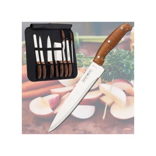 Juego 9 cuchillos acero inoxidable estuche Oxford