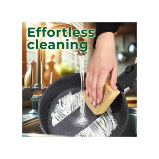 Batería cocina 11 piezas mangos extraíbles negra