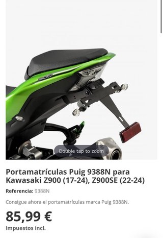 Portamatriculas Puig Z900 del (2017 al 2024)