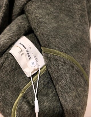 Chaqueta de lana verde oliva