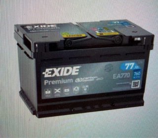 Batería Exide Premium EA770 77Ah