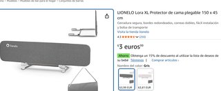 Protector de Cama Plegable Lionelo Lora XL