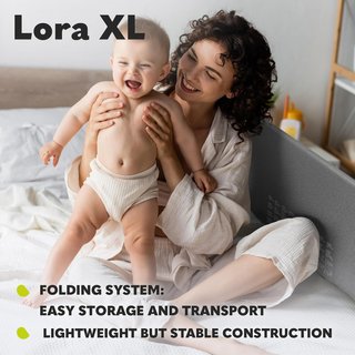 Protector de Cama Plegable Lionelo Lora XL
