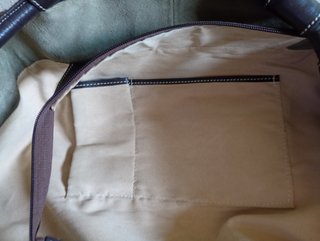 Bolso Loewe Piel y Ante Marrón y Verde
