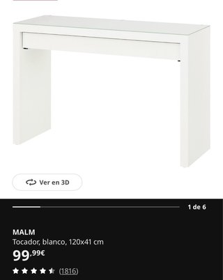 Tocador Ikea MALM Blanco