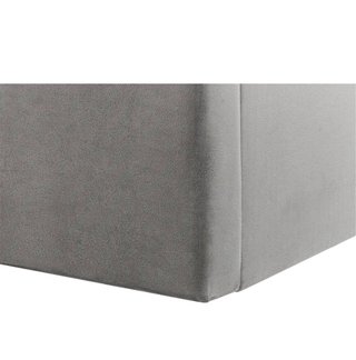 Cama Matrimonio Terciopelo Gris 140x200
