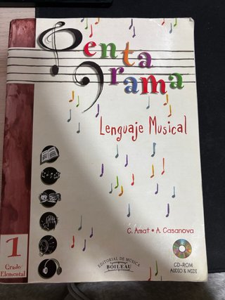 Libro Lenguaje Musical Pentagrama 1 Grado