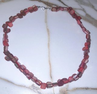 Conjunto de Collar, Pulsera y Pendientes Nácar