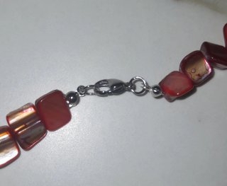 Conjunto de Collar, Pulsera y Pendientes Nácar