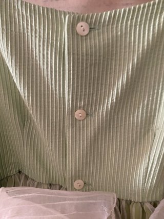 Vestido verde con fajín