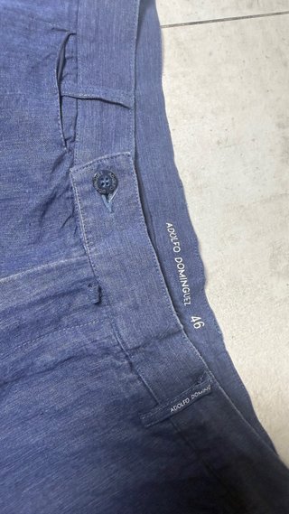 Pantalón Lino Adolfo Domínguez Azul Talla 46