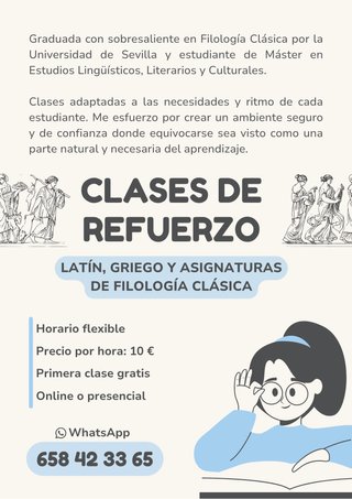 Clases de refuerzo latín y griego