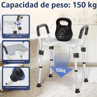 Taburete Ducha Silla Asiento Baño Antideslizante