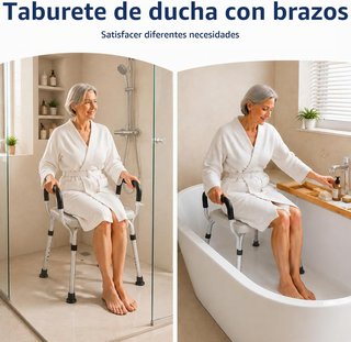 Taburete Ducha Silla Asiento Baño Antideslizante