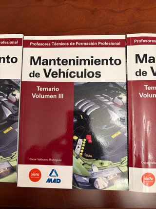 Libros profesor mantenimiento de vehículos.