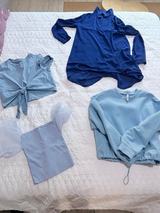 Set 4 capi donna blu