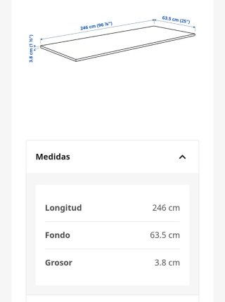 Encimera Saljan Ikea Madera