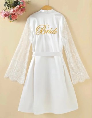Bata de Novia Blanca Talla Única