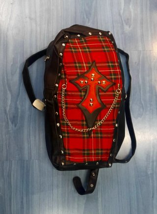Mochila Gótica con Estampado de Cuadros