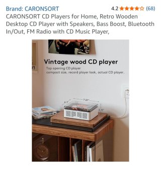 Reproductor CD Retro con Bluetooth y Altavoz