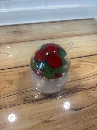Azucarero con tapa de frutas