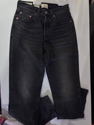 Vaqueros Levi's 501 Mujer Negros cropped 36/34