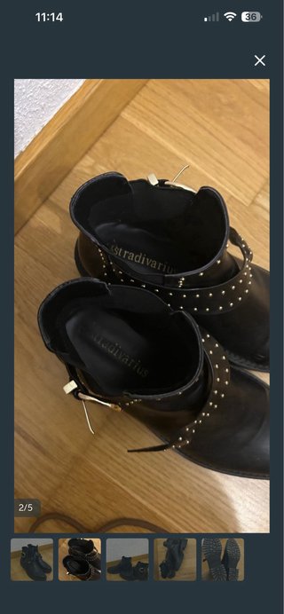 Botines Stradivarius Negros Talla 38