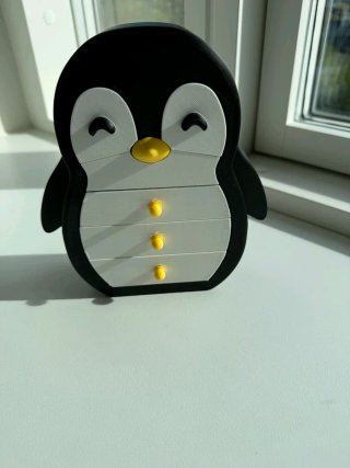 Joyero Organizador con Forma de Pingüino