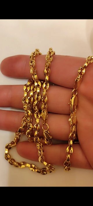 Conjunto de Cadena y Pulsera de Oro 18k