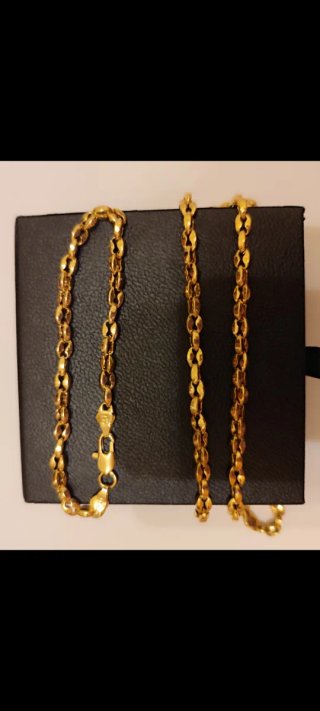 Conjunto de Cadena y Pulsera de Oro 18k