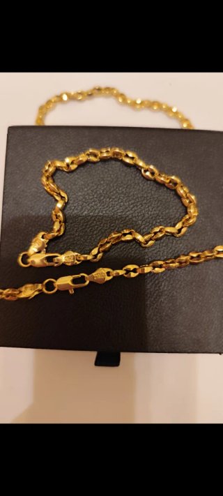 Conjunto de Cadena y Pulsera de Oro 18k