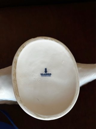 Jarrón Pavo Real Lladró Porcelana Blanca