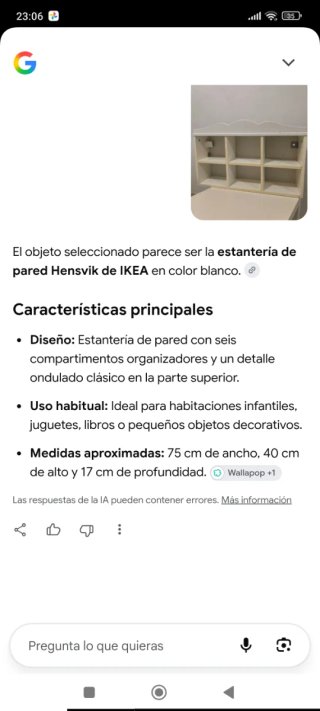 Estantería infantil Ikea Hensvik blanca