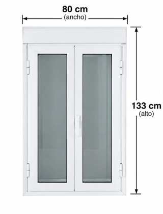 Ventana aluminio 80x133 cm